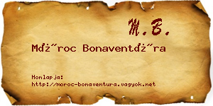 Móroc Bonaventúra névjegykártya